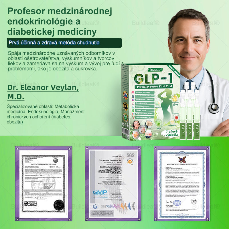 🍀BuildLeaf® GLP-1 6-v-1 Fit & Vital Perorálny Roztok  (Len raz denne, viditeľné zmeny už za 7 dní) Pre obezitu, kardiovaskulárne ochorenia, cukrovku, spánkové apnoe, zdravie čriev, problémy s kĺbmi a ďalšie🌿🌿