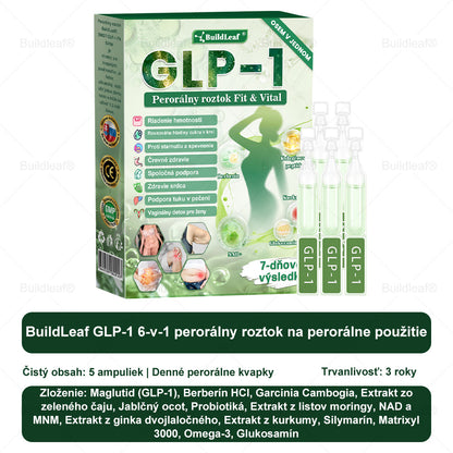 🍀BuildLeaf® GLP-1 6-v-1 Fit & Vital Perorálny Roztok  (Len raz denne, viditeľné zmeny už za 7 dní) Pre obezitu, kardiovaskulárne ochorenia, cukrovku, spánkové apnoe, zdravie čriev, problémy s kĺbmi a ďalšie🌿🌿