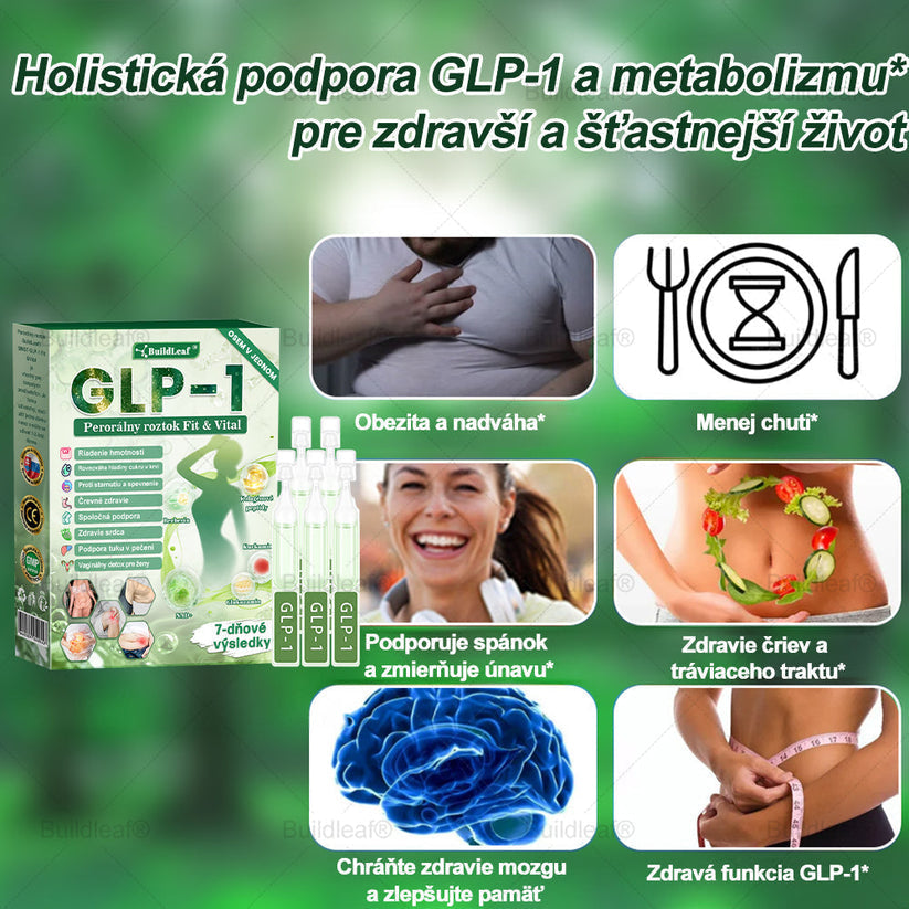 🍀BuildLeaf® GLP-1 6-v-1 Fit & Vital Perorálny Roztok  (Len raz denne, viditeľné zmeny už za 7 dní) Pre obezitu, kardiovaskulárne ochorenia, cukrovku, spánkové apnoe, zdravie čriev, problémy s kĺbmi a ďalšie🌿🌿