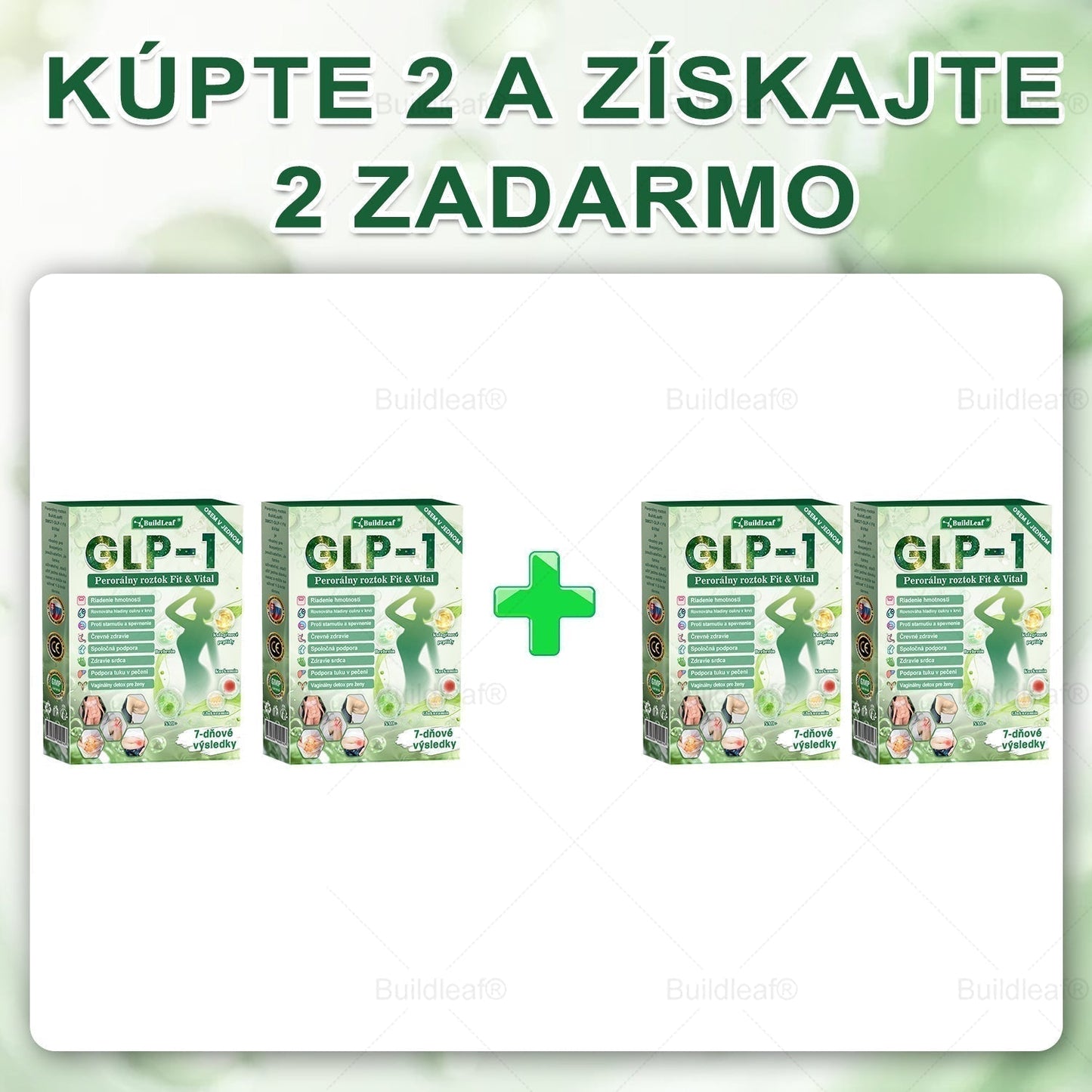 🍀BuildLeaf® GLP-1 6-v-1 Fit & Vital Perorálny Roztok  (Len raz denne, viditeľné zmeny už za 7 dní) Pre obezitu, kardiovaskulárne ochorenia, cukrovku, spánkové apnoe, zdravie čriev, problémy s kĺbmi a ďalšie🌿🌿